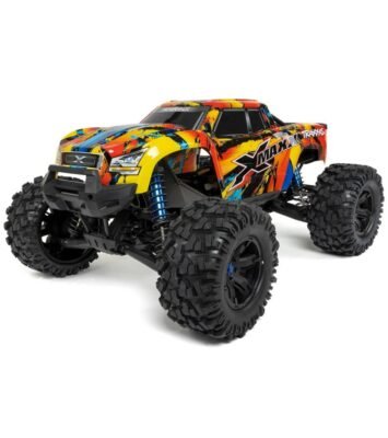 traxxas x maxx 8s 4wd brushless rtr monster truck solar flare w 2 4ghz tqi radio tsm